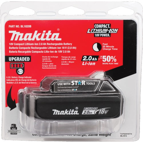 Makita BL1820B 18V Compact Lithium-Ion 2.0Ah Battery - 3