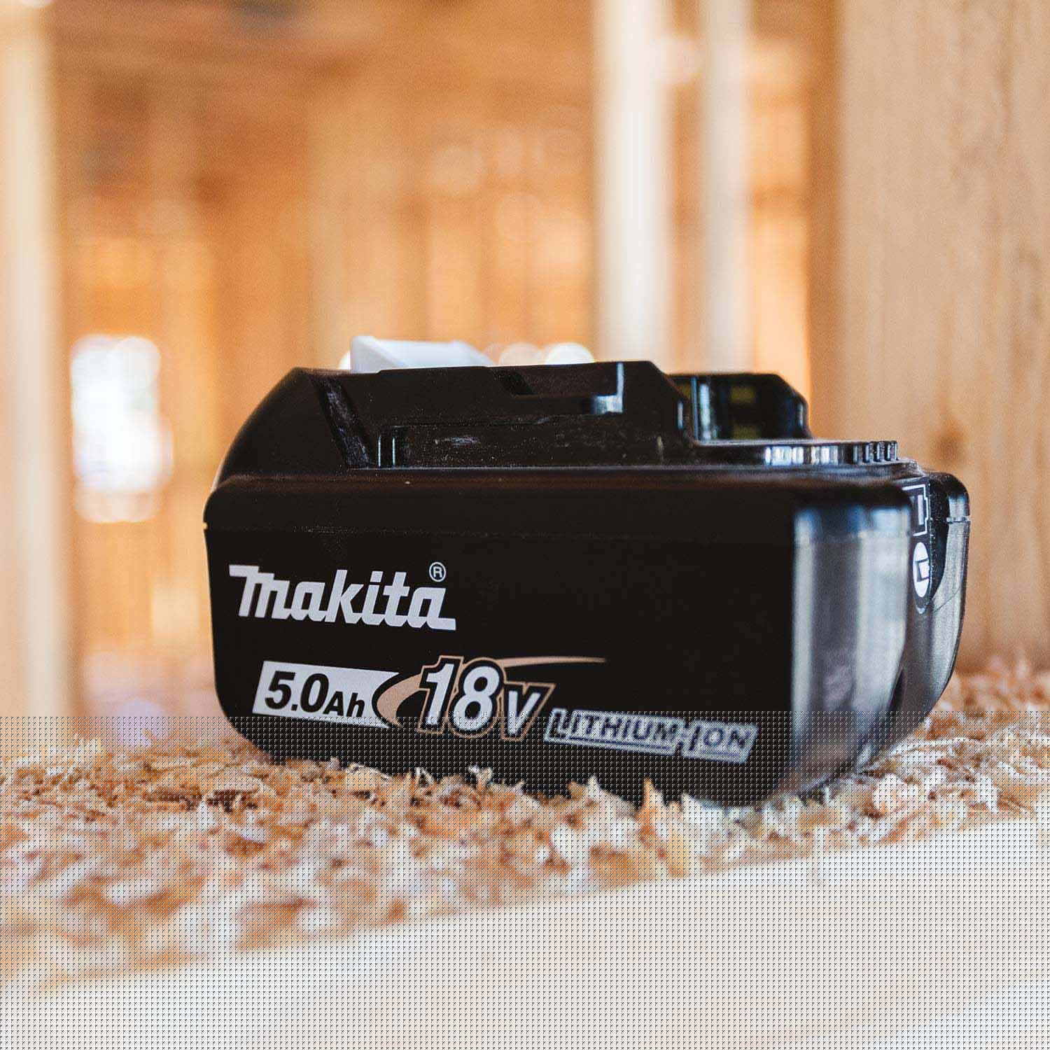 Makita BL1850BDC2X1 18V LXT Lithium-Ion Battery and Rapid Optimum Charger Starter Pack, 2ea. BL1850B, DC18RC, (5.0Ah) - 19