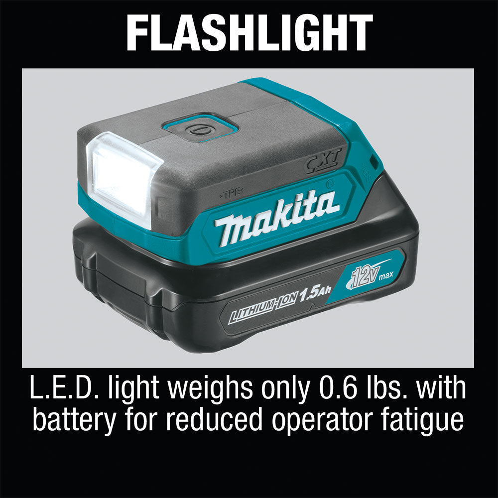 Makita CT323 12V max CXT Lithium-Ion Cordless 3 Pc. Combo Kit - 5