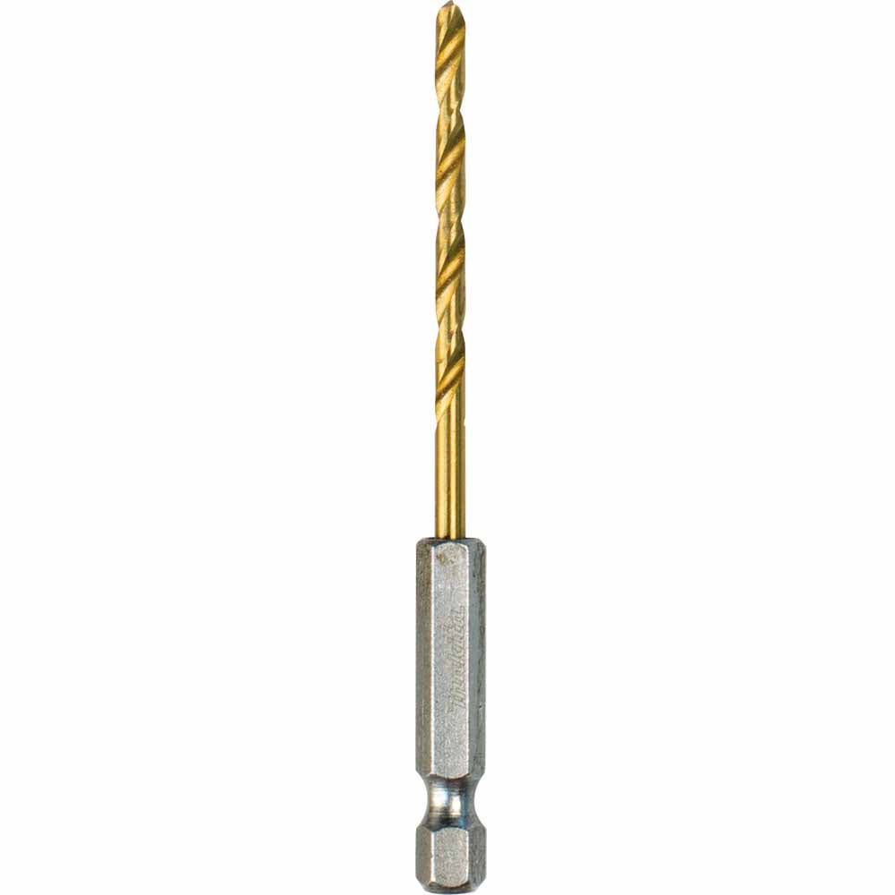 Makita D-23880 1/8" Titanium Coated Drill Bit, 1/4" Hex Shank