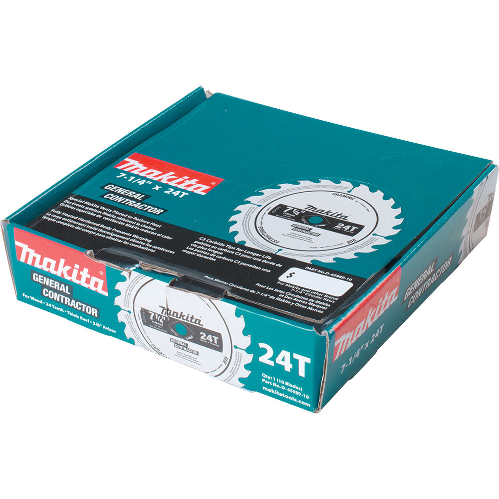 Makita D-45989-10 7-1/4" 24T Circular Saw Blade, Framing/General Purpose - 3