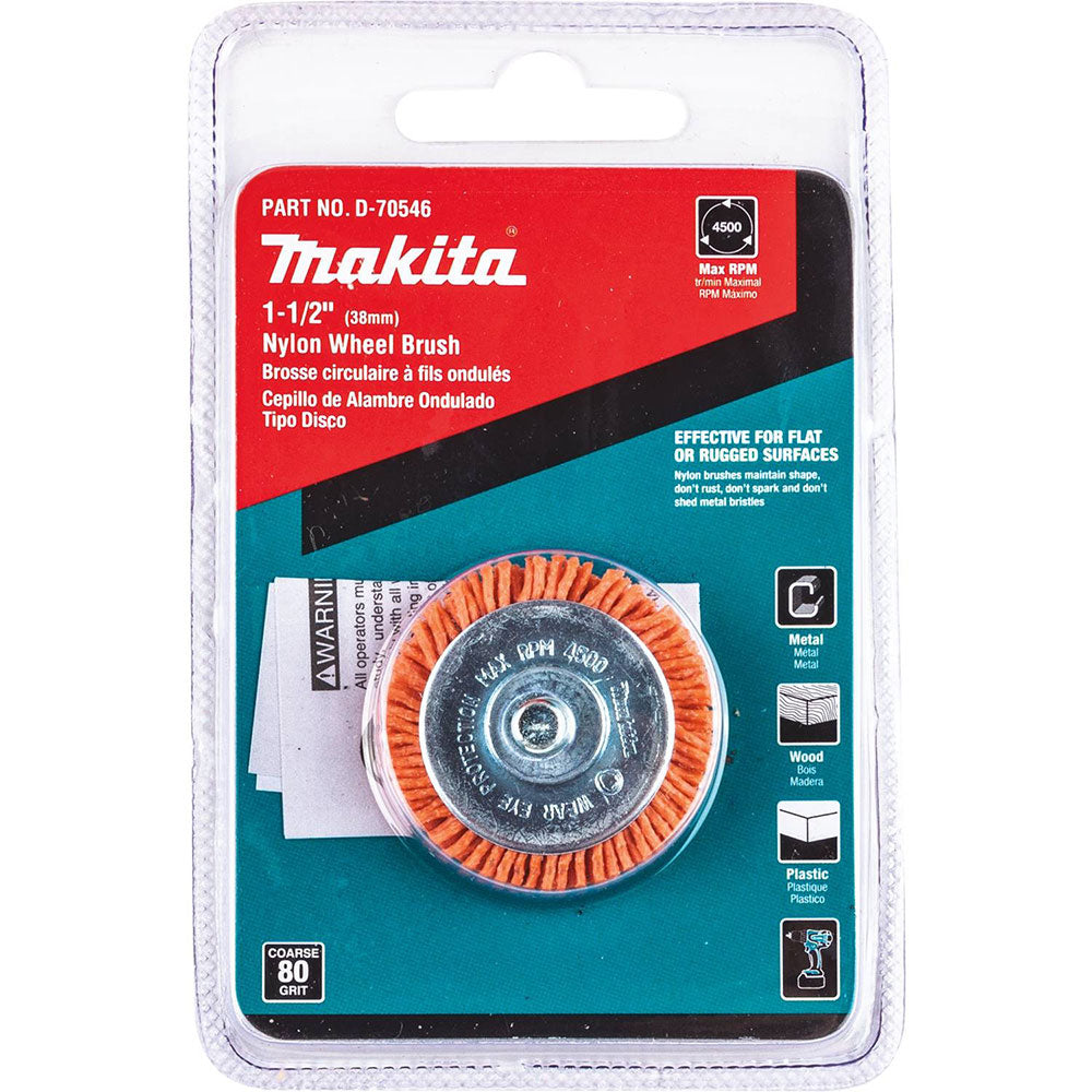 Makita D-70546 1-1/2" Nylon Wheel Brush, Coarse, 80 Grit - 2