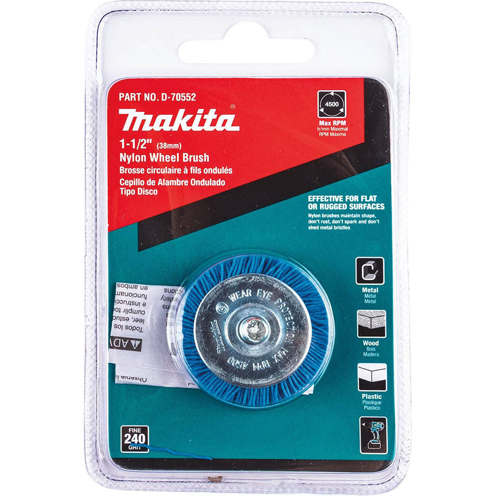 Makita D-70552 1-1/2" Nylon Wheel Brush, Fine, 240 Grit - 2