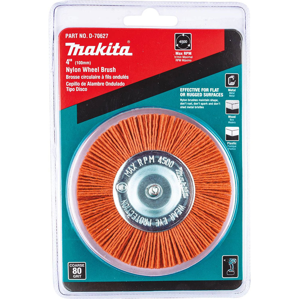 Makita D-70627 4" Nylon Wheel Brush, Coarse, 80 Grit - 2