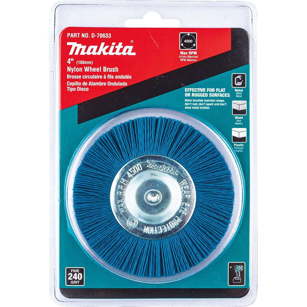 Makita D-70633 4" Nylon Wheel Brush, Fine, 240 Grit - 2