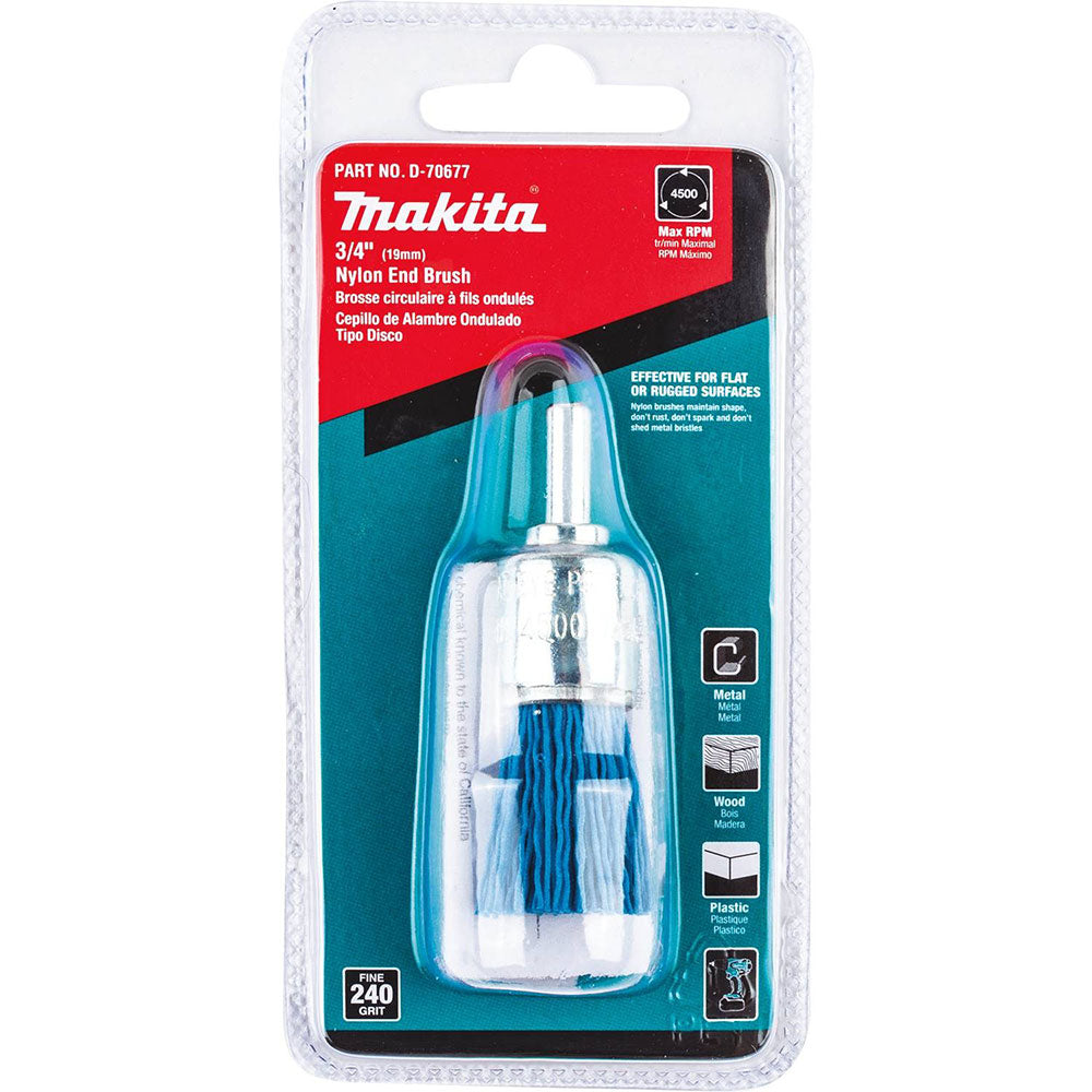 Makita D-70677 3/4" Nylon End Brush, Fine, 240 Grit - 2