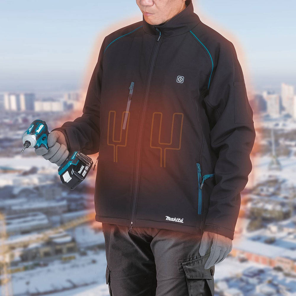 Makita DCJ205Z2XL 18V LXT Lithium-Ion Cordless Heated Jacket, Jacket Only(2XL) - 18