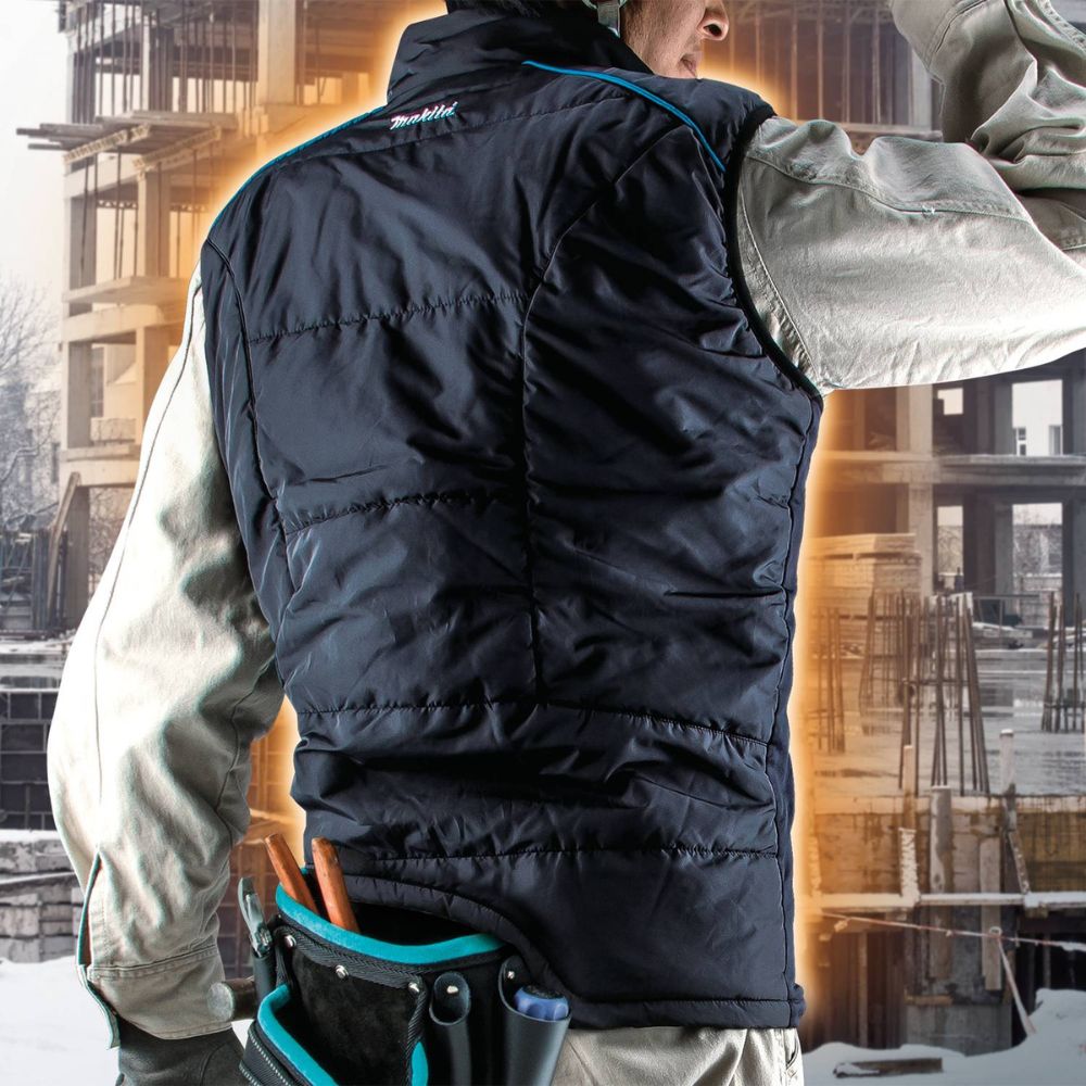 Makita DCV202ZL 18V LXT Lithium-Ion Cordless Heated Vest, Vest Only (Black, Large) - 14