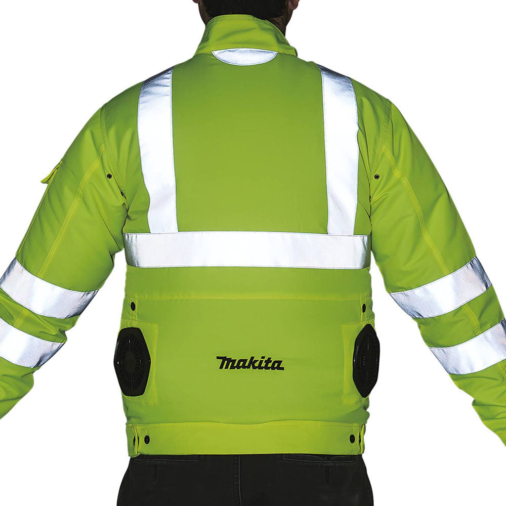 Makita DFJ214ZL 18V LXT Lithium-Ion Cordless High Visibility Fan Jacket (L) - 3