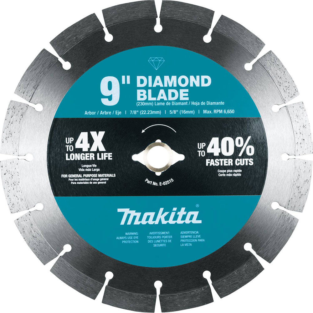 Makita E-02515 9" Diamond Blade, Segmented, General Purpose