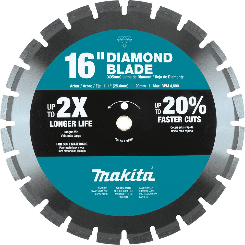 Makita E-02593 16" Diamond Blade Segmented, Soft