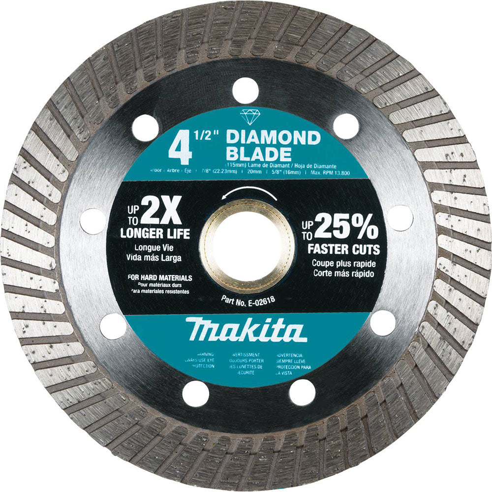 Makita E-02618 4-1/2" Diamond Blade, Turbo, Hard Material