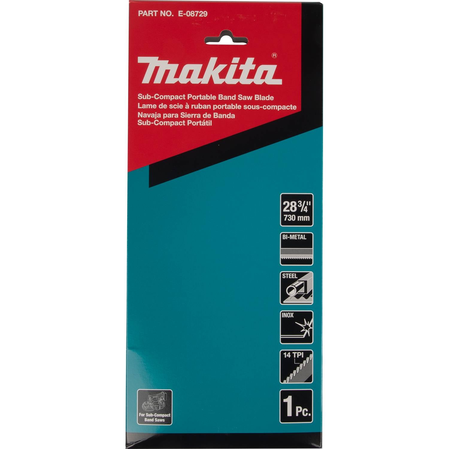 Makita E-08729 28-3/4" 14 TPI Bi-Metal Sub-Compact Portable Band Saw Blade - 2