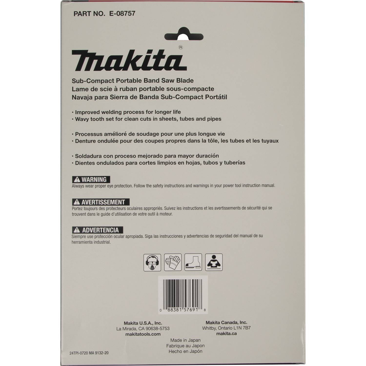 Makita E-08757 28-3/4" Portable Band Saw Blade, 5/pk - 3