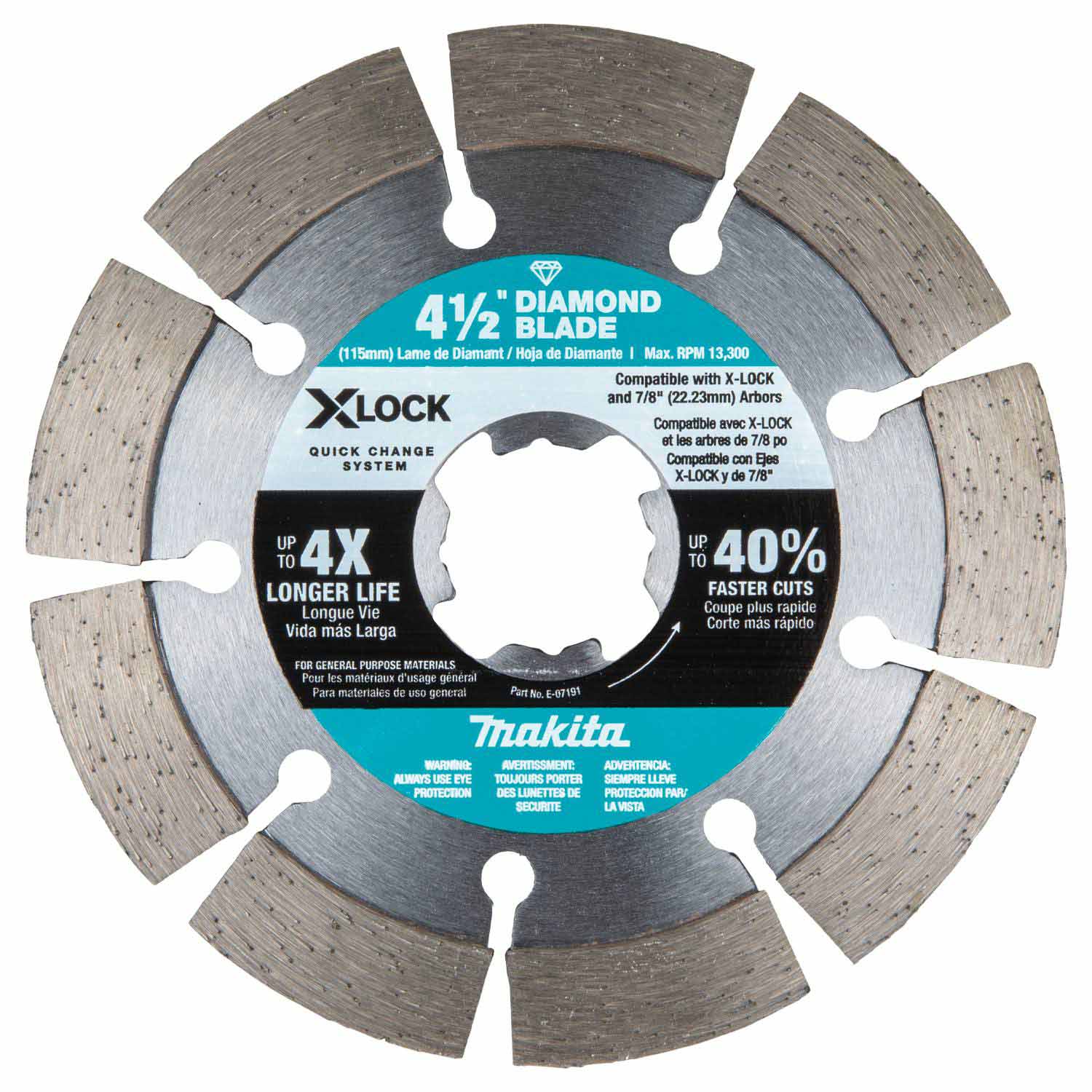 Makita E-12647 X-LOCK 4-1/2" Diamond Blade Variety Pack, 3/pc - 6