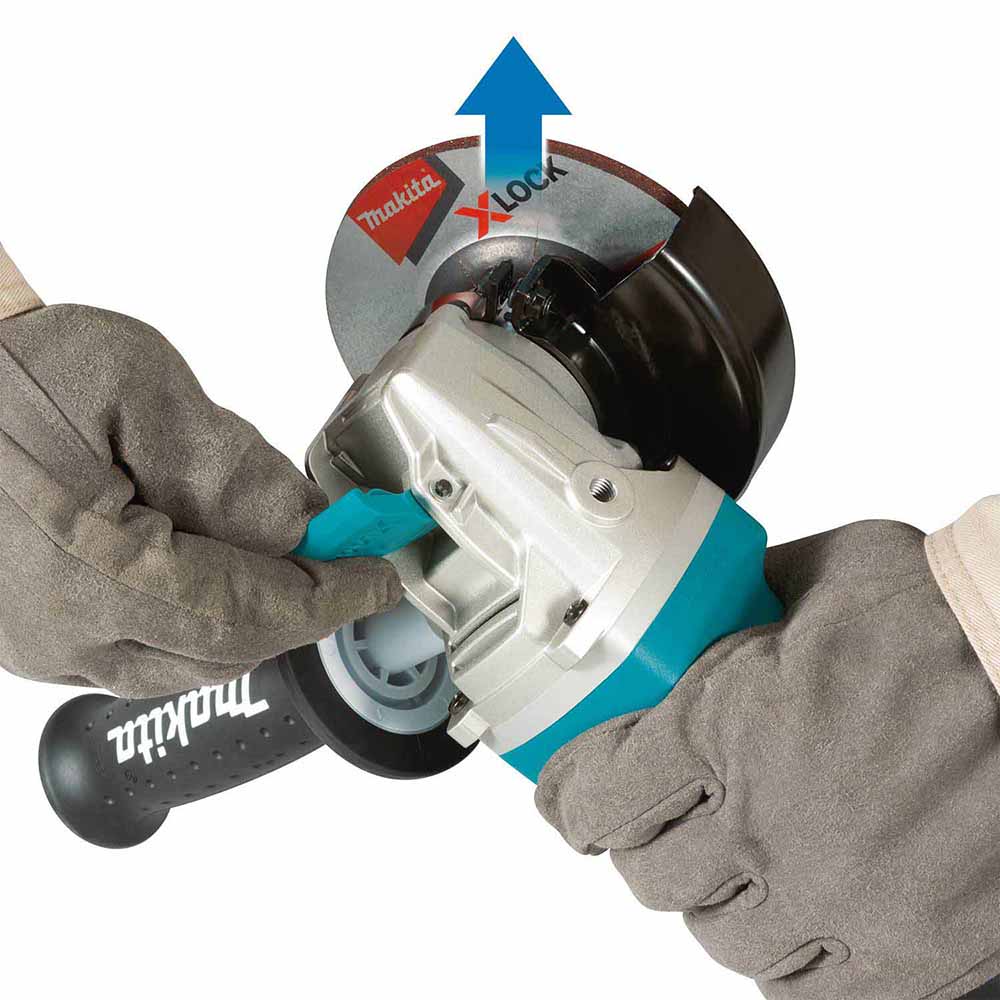 Makita GA4570 4-1/2" X-LOCK Angle Grinder, with AC/DC Switch - 4