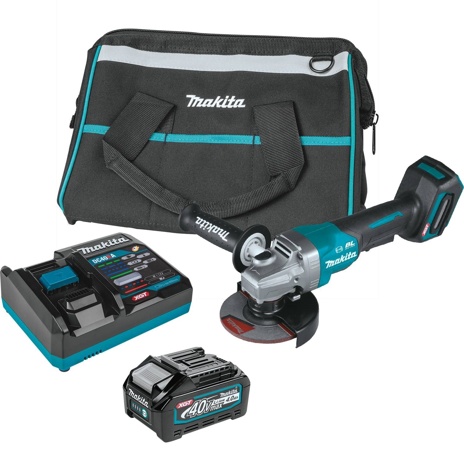 Makita GAG03M1 40V max XGT® 4-1/2” / 5" Paddle Switch Angle Grinder Kit