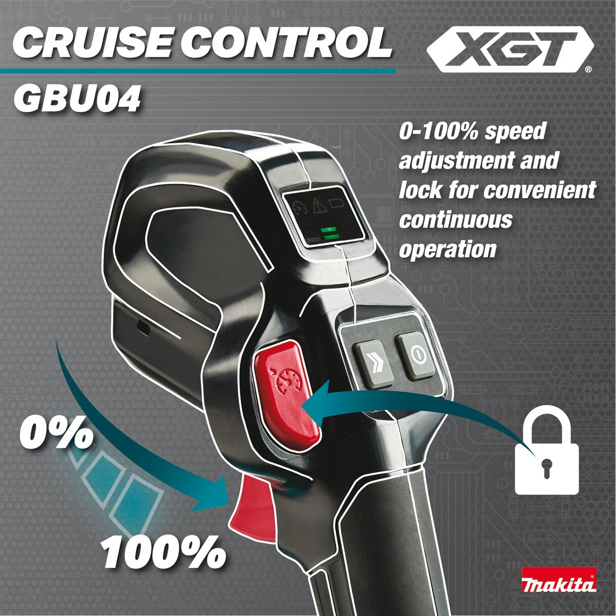 Makita GBU04Z 40V Max XGT Brushless Backpack Blower Tool Only - 3