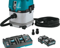 Makita GCV04PMX 40V max XGT Brushless Cordless 4 Gallon HEPA Filter Dry Dust Extractor Kit, AWS Capable (4.0Ah)