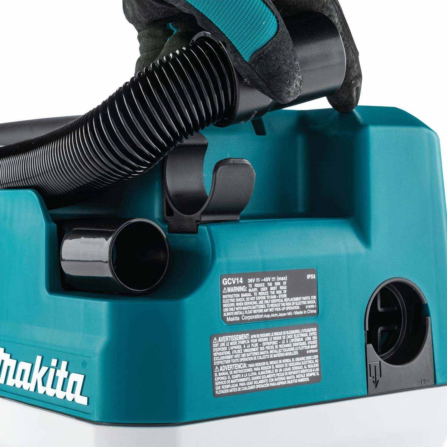 Makita GCV14Z 40V max XGT Brushless Cordless 2 Gallon HEPA Wet/Dry Dust Extractor/Vacuum, Tool Only - 6