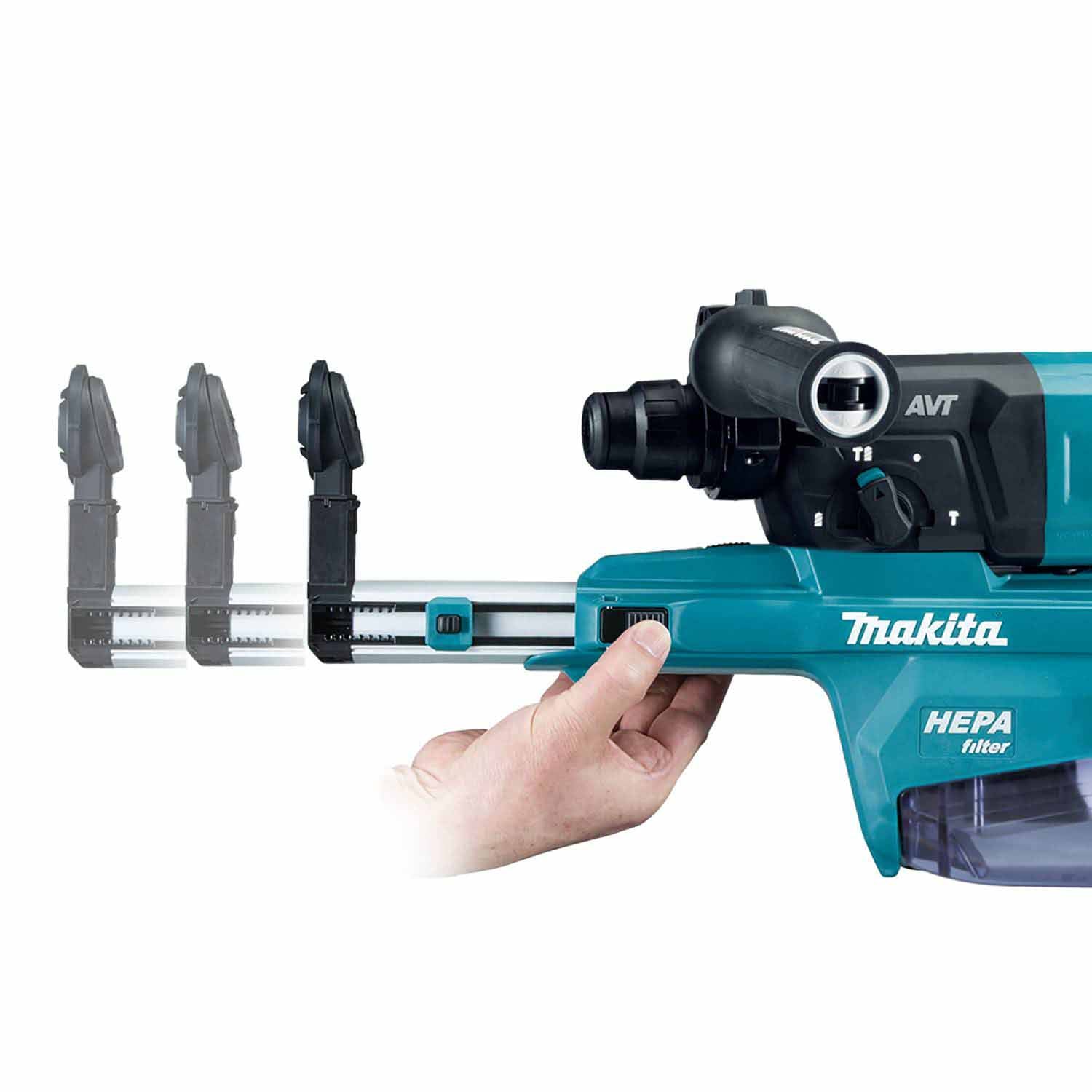 Makita GRH07ZW 40V max XGT Rotary Hammer (D-Handle) w/ Dust Extractor - 4