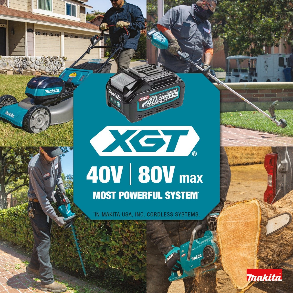Makita GRU01T 40V Max XGT Brushless Cordless 15 in String Trimmer Kit (2 5.0Ah Batteries, Charger) - 4