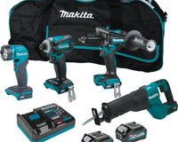 Makita GT401M1D1 40V max XGT® 4-Pc. Combo Kit (2.5Ah/4.0Ah)