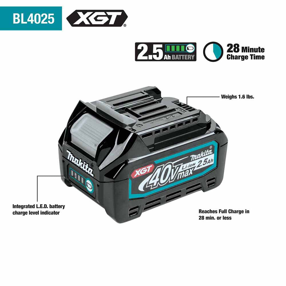 Makita GTP01D1 40V max XGT Brushless Cordless Pin Nailer Kit, 23 Ga. (2.5Ah) - 11