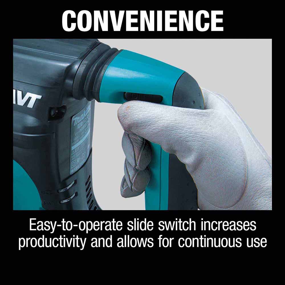 Makita HM0871C 12 lb. AVT Demolition Hammer, accepts SDS-MAX bits, Variable Speed, Case - 7