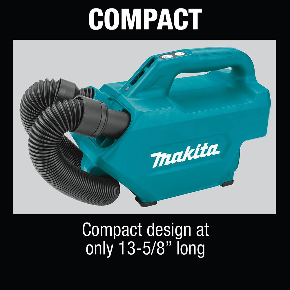 Makita LC09Z 12V max CXT Lithium-Ion Cordless Vacuum, Tool Only - 12