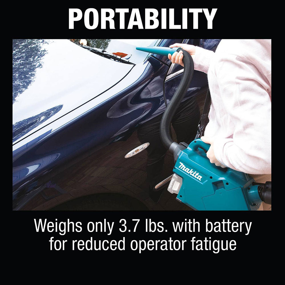 Makita LC09Z 12V max CXT Lithium-Ion Cordless Vacuum, Tool Only - 14