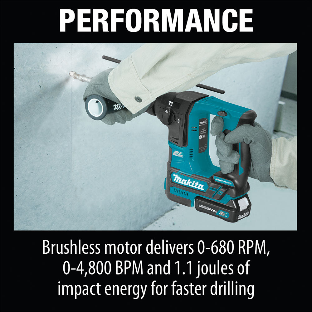 Makita RH01R1 12V max CXT 5/8" Rotary Hammer Kit (2.0Ah) - 10