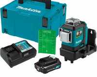 Makita SK700GDNAJ 12V max CXT Self-Leveling 360° 3-Plane Green Laser Kit