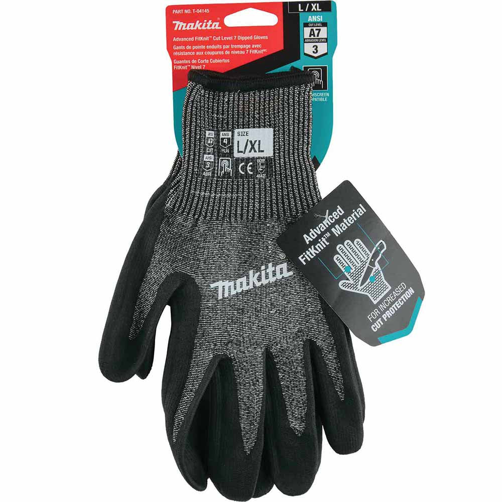 Makita T-04145 Advanced FitKnit Cut Level 7 Nitrile Coated Dipped Gloves (Large/X-Large) - 2