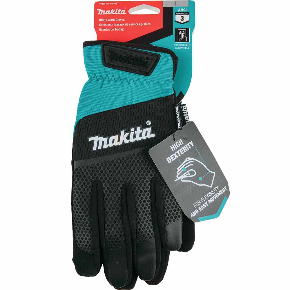 Makita T-04167 Open Cuff Flexible Protection Utility Work Gloves (Large) - 2