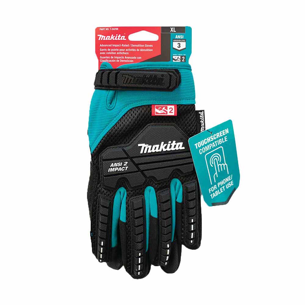 Makita T-04298 Advanced ANSI 2 Impact-Rated Demolition Gloves (X-Large) - 3