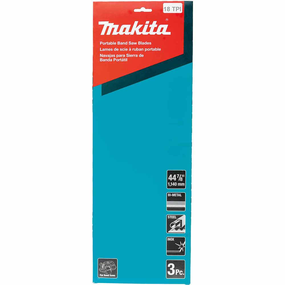 Makita T-05608 44-7/8" 18 TPI Bi-Metal Portable Band Saw Blade, 3/pk - 2