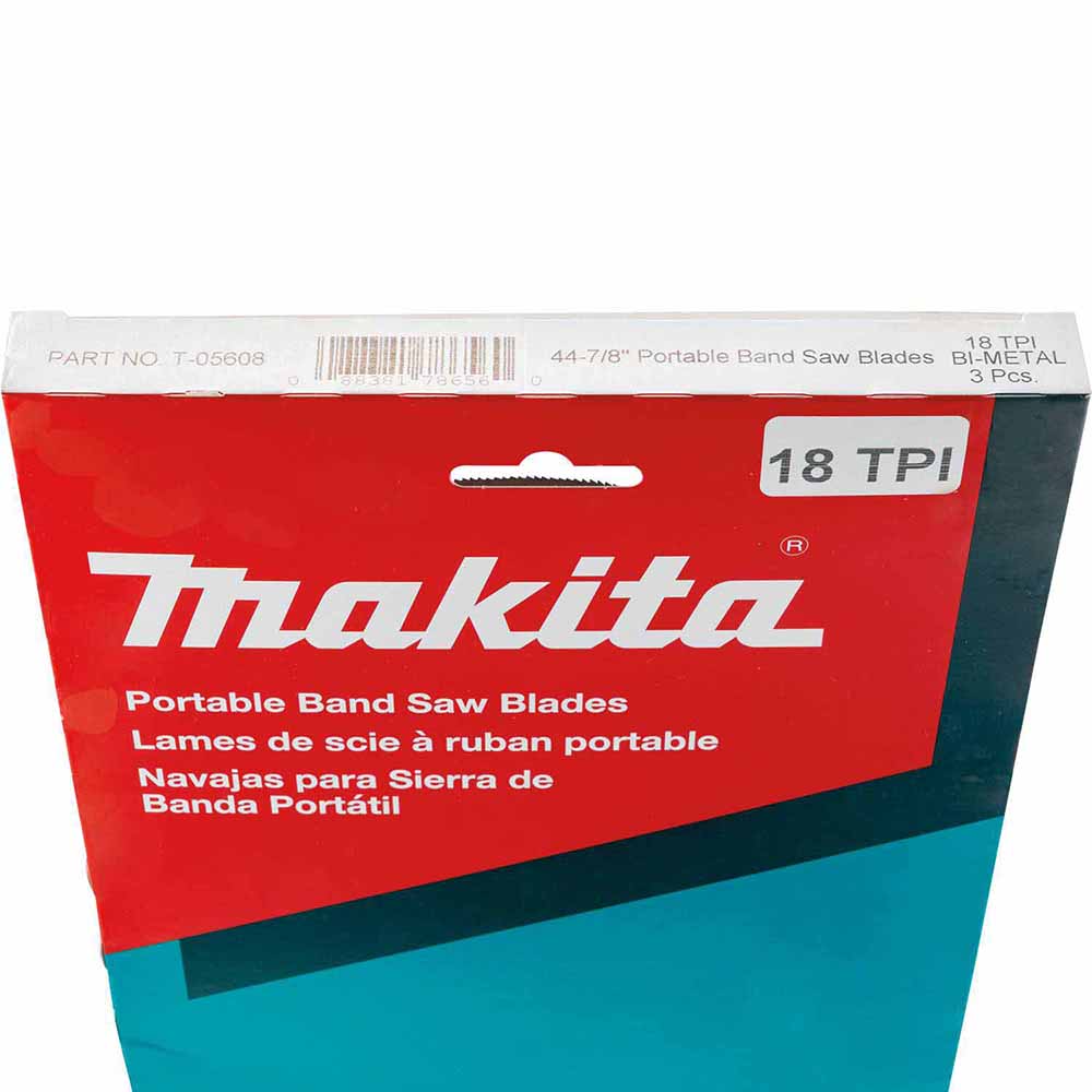 Makita T-05608 44-7/8" 18 TPI Bi-Metal Portable Band Saw Blade, 3/pk - 4