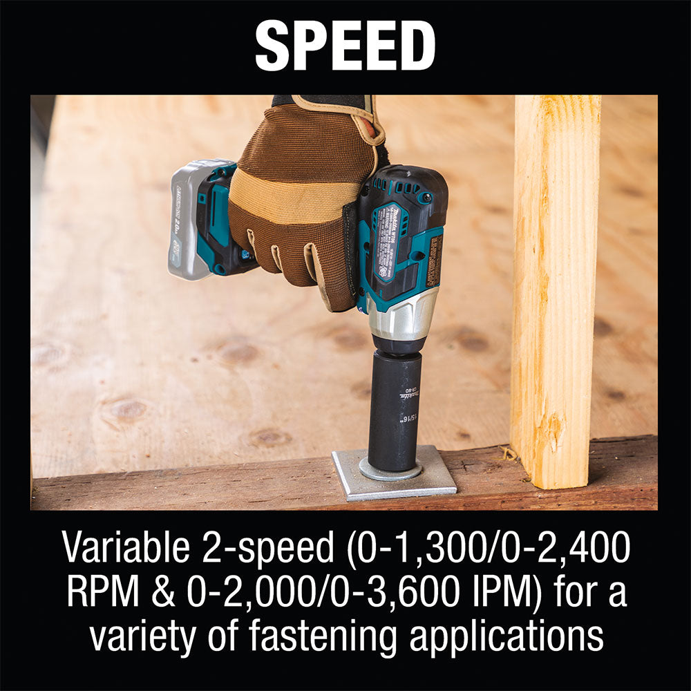 Makita WT06Z 12V max CXT 1/2" Square Drive Impact Wrench (Tool Only) - 8