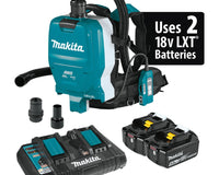 Makita XCV10PTX 18V X2 LXT 1/2 Gallon Backpack Dry Dust Extractor Kit