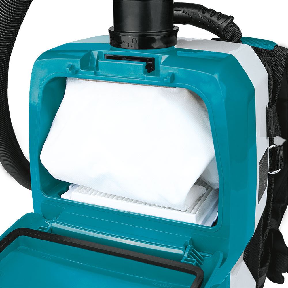 Makita XCV10PTX 18V X2 LXT 1/2 Gallon Backpack Dry Dust Extractor Kit - 10