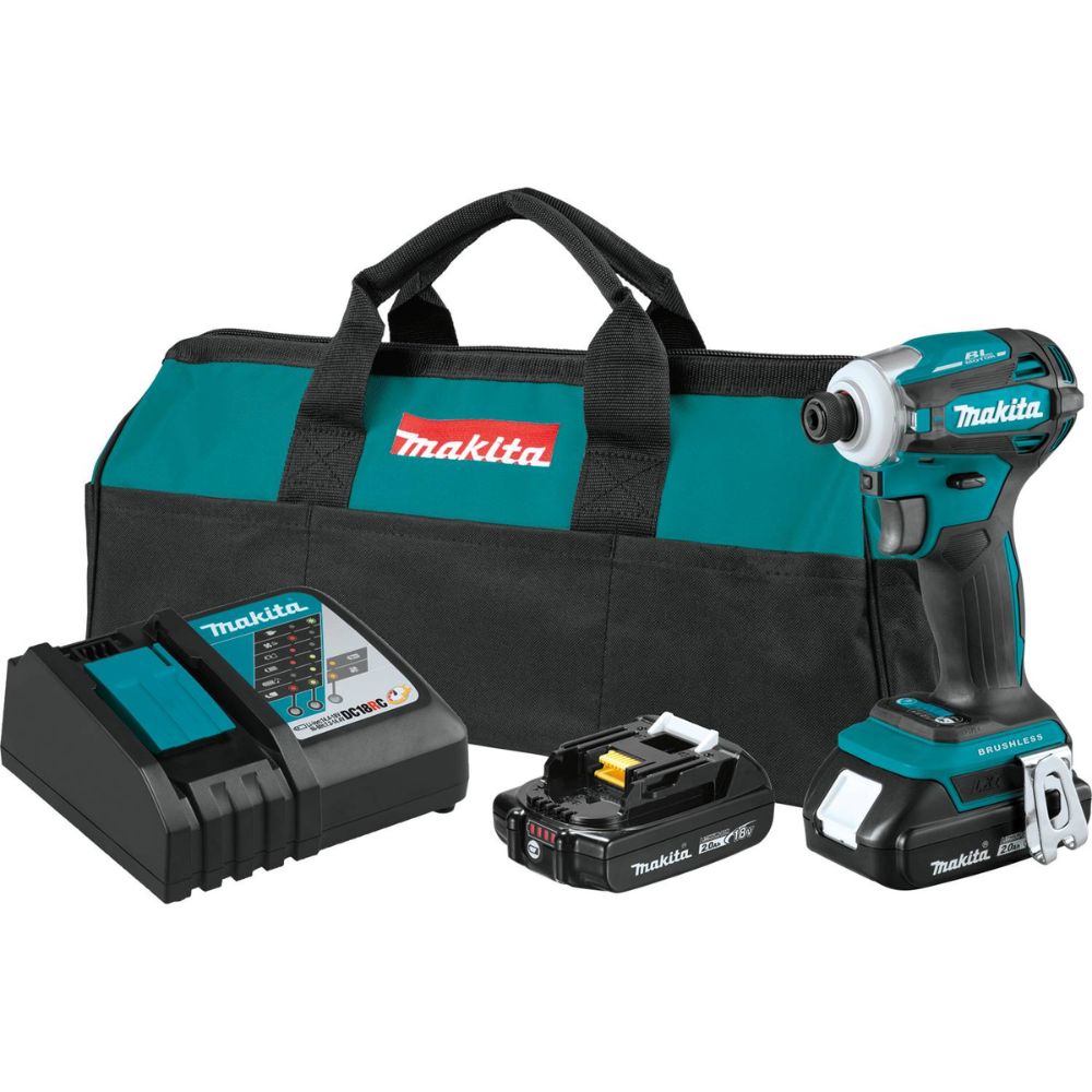 Makita XDT19R 18V LXT Lithium-Ion Compact Brushless Cordless Quick-Shift Mode 4-Speed Impact Driver Kit (2.0Ah)