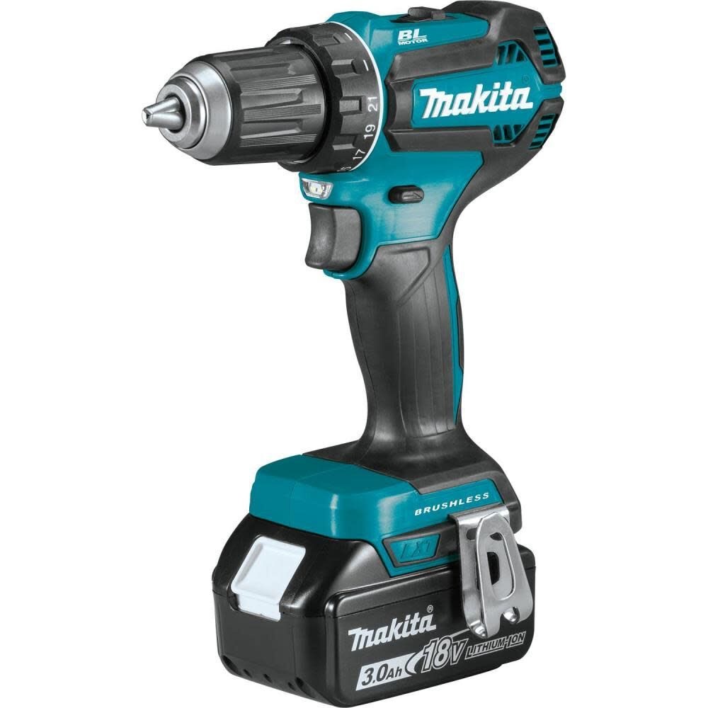 Makita XFD131X2 18V LXT Lithium-Ion Brushless Cordless 2 Pc. Combo Kit, XFD13, DML186W, bag (3.0Ah) - 3
