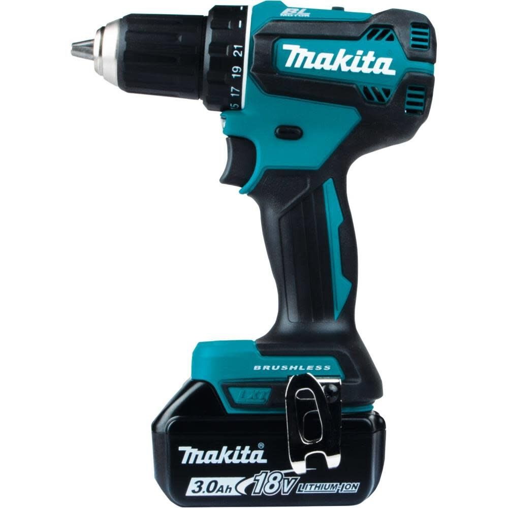 Makita XFD131X2 18V LXT Lithium-Ion Brushless Cordless 2 Pc. Combo Kit, XFD13, DML186W, bag (3.0Ah) - 4