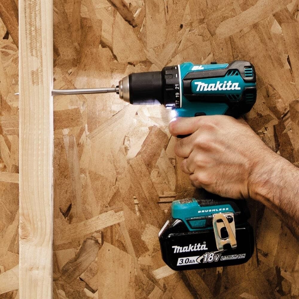 Makita XFD131X2 18V LXT Lithium-Ion Brushless Cordless 2 Pc. Combo Kit, XFD13, DML186W, bag (3.0Ah) - 10