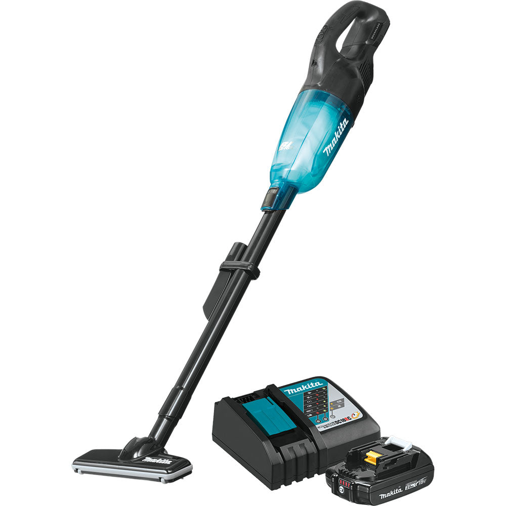 Makita XLC03R1BX4 18V LXT Brushless Cordless Vacuum Kit Trigger w/ Lock, 2.0Ah