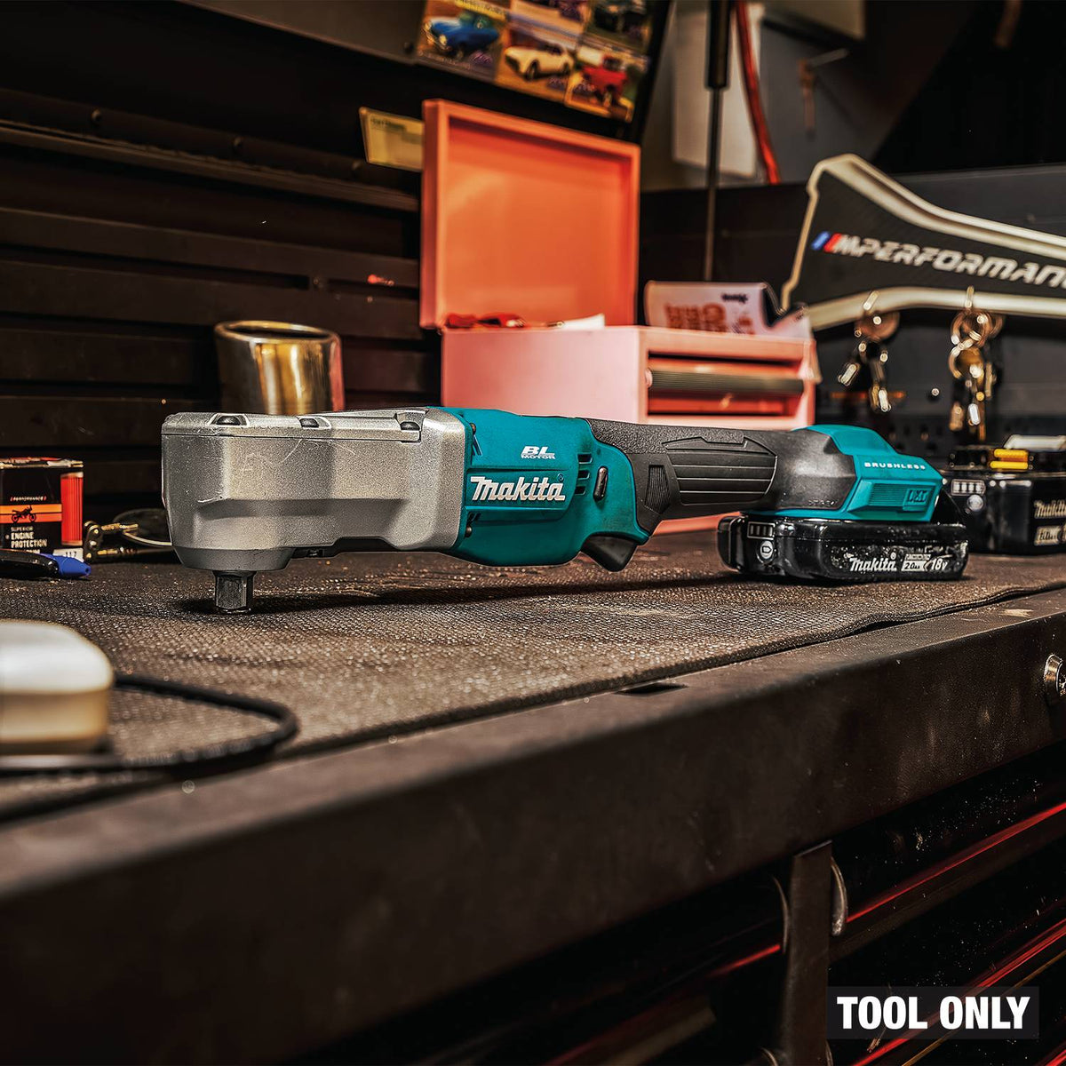 Makita XLT04Z 18V LXT Brushless Cordless High Torque 1/2" Square Drive Angle Impact Wrench with Friction Ring (Tool Only) - 10
