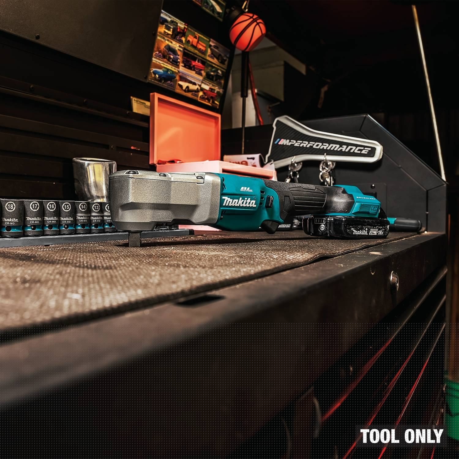 Makita XLT05Z 18V LXT Brushless 1/2" Angle Impact Wrench with Detent Pin Tool Only - 10