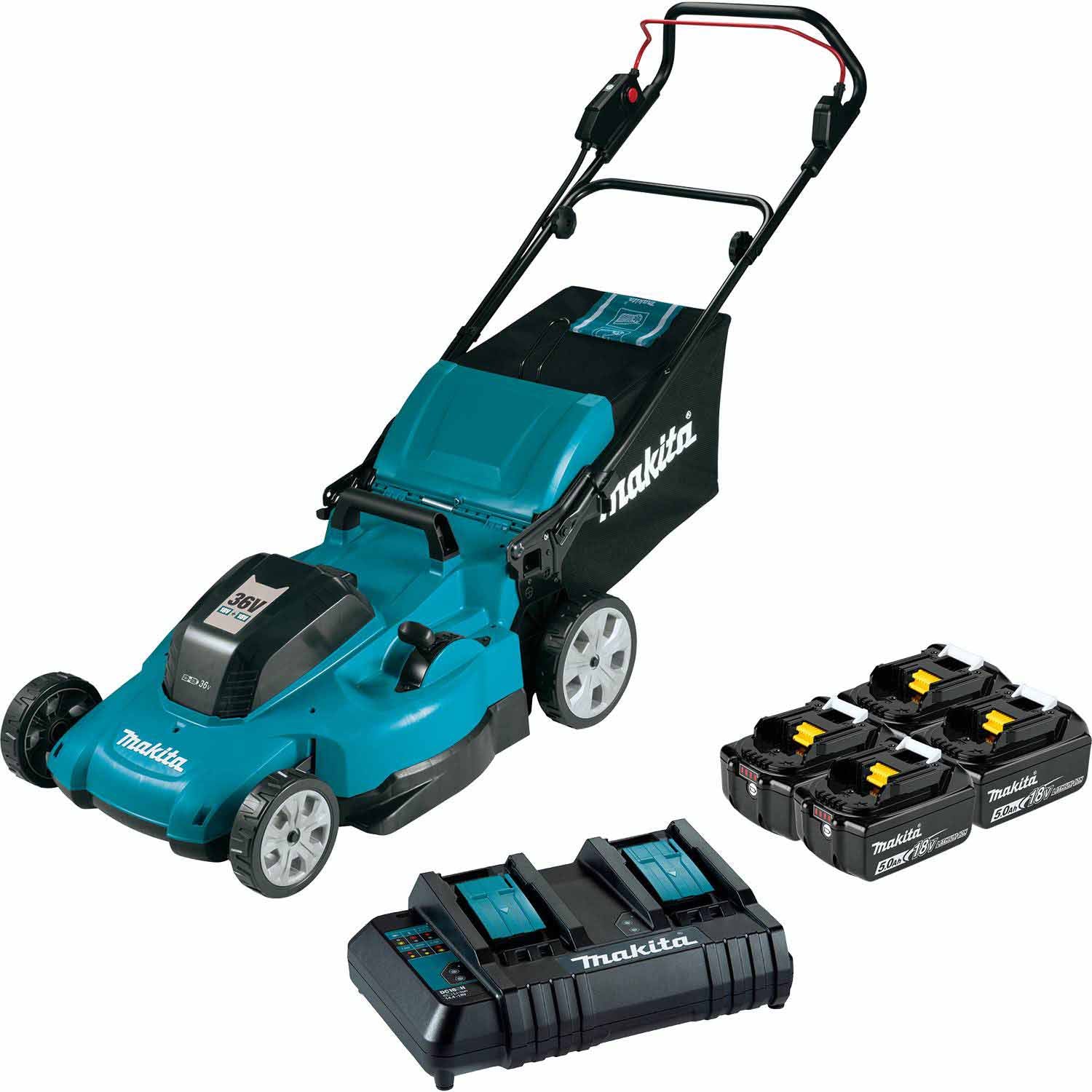 Makita XML10CT1 36V (18V X2) LXT® 21" Lawn Mower Kit with 4 Batteries