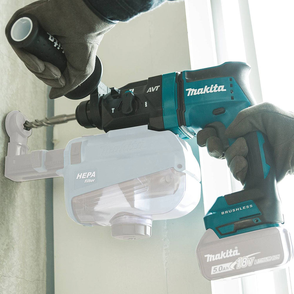 Makita XRH12Z 18V LXT Lithium-Ion Brushless 11/16" AVT Rotary Hammer, Bare - 5